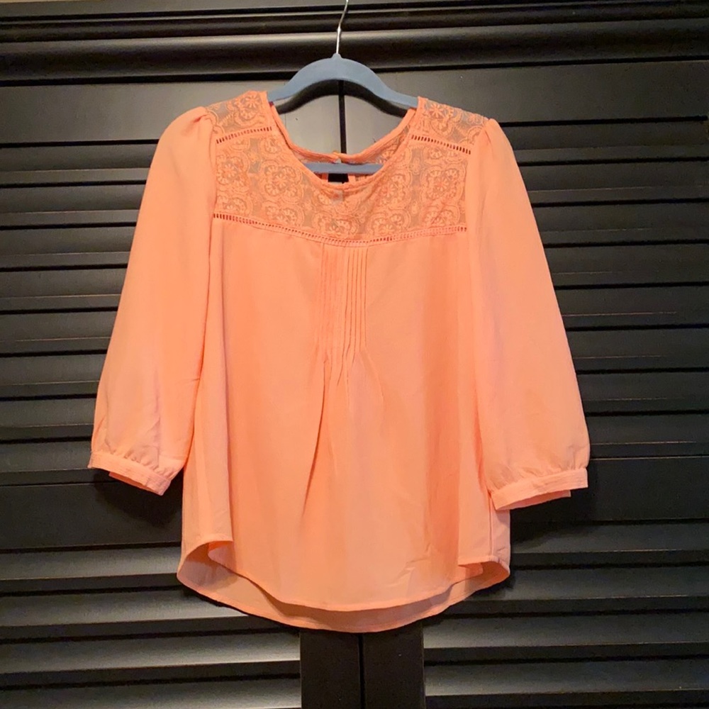 Peach Colored Boho Blouse